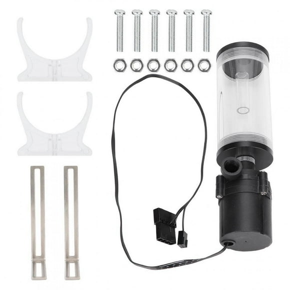 800L/H 8W 7V Water Cooling Pump Tank with 4 Meters Pump Head & LED Power Indicator G1/4 Thread Fast Heat Dissipation CPU Cooling System 17cm-Black 800L/H 8W 7V Water Cooling Pump Tank with 4 Meters Pump Head & LED Power Indicator G1/4 Thread Fast Heat Dissipation CPU Cooling System 17cm-Black